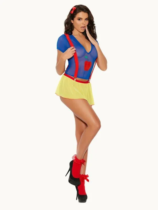 Sexy Storybook Princess Costume Lingerie 3pc Set Mesh - Picture 4 of 9